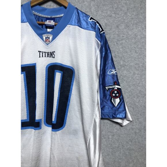TENNESSEE TITANS #10 Vince Young Football Jersey Reebok Away White NFL Football - Picture 3 of 11